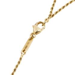 Pre Owned Boucheron Serpent Boheme Mother of Pearl Diamond 18k Yellow Gold Pendant Necklace XS