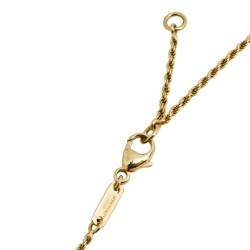 Pre Owned Boucheron Serpent Boheme Mother of Pearl Diamond 18k Yellow Gold Pendant Necklace XS