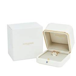 Boucheron Quatre Classique Brown PVD 18k Three Tone Gold Small Band Ring Size 58