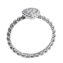 Boucheron Serpent Boheme DIamond 18K White Gold XS Motif Ring Size 51