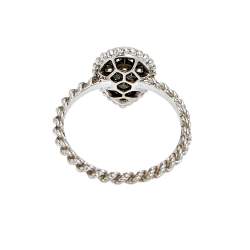 Boucheron Serpent Boheme Diamond 18K White Gold S Motif Ring Size 53