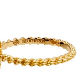 Boucheron Serpent Boheme S Motif Diamond and Rhodolite Garnet 18k Rose Gold Set of 2 Rings Size 52