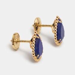 Boucheron Serpent Boheme Lapiz Lazuli 18k Yellow Gold Stud Earrings