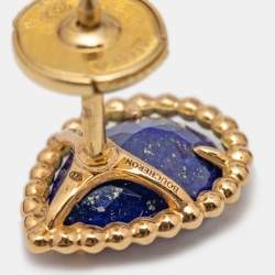 Boucheron Serpent Boheme Lapiz Lazuli 18k Yellow Gold Stud Earrings