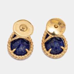 Boucheron Serpent Boheme Lapiz Lazuli 18k Yellow Gold Stud Earrings