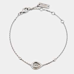 Pre Owned Messika Joy Diamant Poire 18k White Gold Bracelet