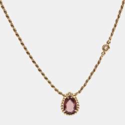 Boucheron Serpent Boheme  Rhodolite Diamond 18k Rose Gold XS Motif Necklace