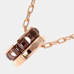 Boucheron Quatre Classique Mini 18K Yellow Gold Rose Gold PVD Necklace 