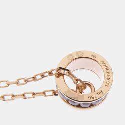 Boucheron Quatre Classique Mini 18K Yellow Gold Rose Gold PVD Necklace 