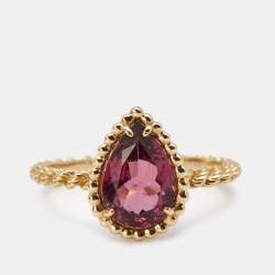 Boucheron Serpent Boheme Rhodolite 18k Rose Gold S Motif Ring Size 52