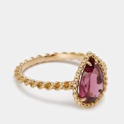 Boucheron Serpent Boheme Rhodolite 18k Rose Gold S Motif Ring Size 52
