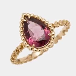 Boucheron Serpent Boheme Rhodolite 18k Rose Gold S Motif Ring Size 52