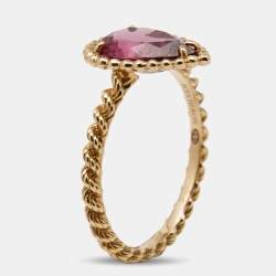 Boucheron Serpent Boheme Rhodolite 18k Rose Gold S Motif Ring Size 52