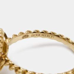 Boucheron Serpent Boheme Diamonds 18k Yellow Gold S Motif Ring Size 52