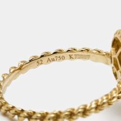 Boucheron Serpent Boheme Diamonds 18k Yellow Gold S Motif Ring Size 52