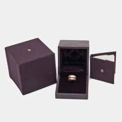 Boucheron Quatre Classique Brown PVD 18k Three Tone Gold Large Ring Size 53