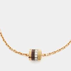 Pre Owned Boucheron Quatre Classique Diamond Brown PVD 18k Three Tone Bracelet