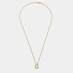 Pre Owned Boucheron Serpent Boheme Mother of Pearl 18k Yellow Gold S Motif Necklace