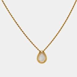 Pre Owned Boucheron Serpent Boheme Mother of Pearl 18k Yellow Gold S Motif Necklace
