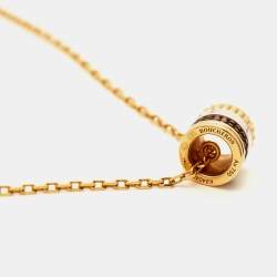 Boucheron Quatre Classique Brown PVD Diamond 18k Three Tone Gold Necklace