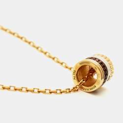 Boucheron Quatre Classique Brown PVD Diamond 18k Three Tone Gold Necklace