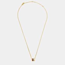 Boucheron Quatre Classique Brown PVD Diamond 18k Three Tone Gold Necklace