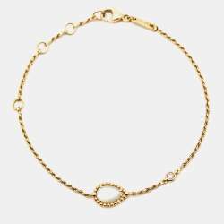 Boucheron Serpent Boheme Mother of Pearl Diamond 18k Yellow Gold XS Motif Bracelet