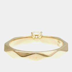 Boucheron 18K Pink Gold Diamond Facette Ring EU 51