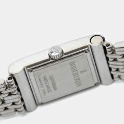 Boucheron Silver Diamonds Stainless Steel Reflet Women's Wristwatch 18 mm (With 8 Straps)