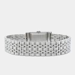 Boucheron Silver Diamonds Stainless Steel Reflet Women's Wristwatch 18 mm (With 8 Straps)