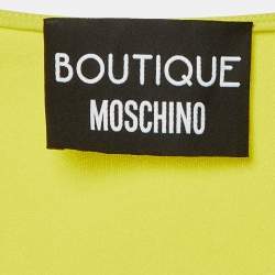 Pre Owned Boutique Moschino Volt Green Ice Cream Print Crepe Sleeveless Top S