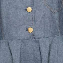 Pre Owned Boutique Moschino Blue Denim Sleeveless Dress M