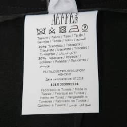 Pre Owned Boutique Moschino Black Crepe Wide Leg Trousers S