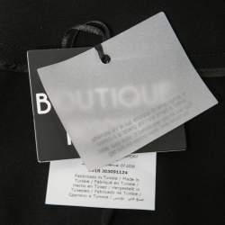 Pre Owned Boutique Moschino Black Crepe Wide Leg Trousers S