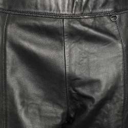 Pre Owned Boutique Moschino Black Leather Trouser M