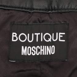 Pre Owned Boutique Moschino Black Leather Trouser M