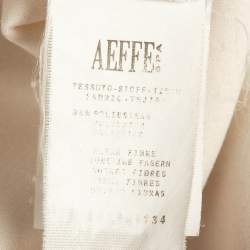 Pre Owned Boutique Moschino White Necklace Print Crepe Top M