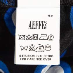 Pre Owned Boutique Moschino Black Dot Print Cotton Oversized Cropped Top S