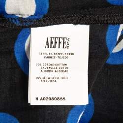 Pre Owned Boutique Moschino Black Dot Print Cotton Oversized Cropped Top S