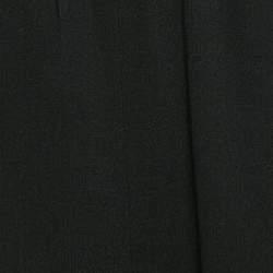 Pre Owned Boutique Moschino Black Crepe Wide Leg Pants S