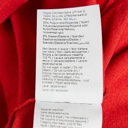 Pre Owned Boutique Moschino Red Stretch Knit Wrap Style Jumper M