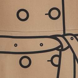 Pre Owned Boutique Moschino Beige Printed Chiffon Sleeveless Sheath Dress M