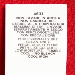 Pre Owned Boutique Moschino Red Crepe Flounced Mini Dress L