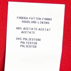 Pre Owned Boutique Moschino Red Crepe Flounced Mini Dress L