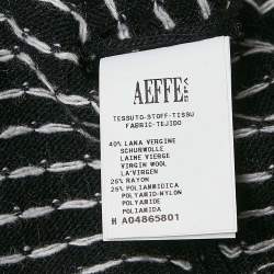 Pre Owned Boutique Moschino Black/White Polka Dots Wool Blend Knit Mini Dress S