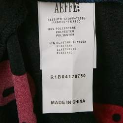 Pre Owned Boutique Moschino Black Alphabets Print Crepe Short Dress M