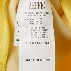 Boutique Moschino Yellow Printed Crepe Tunic M