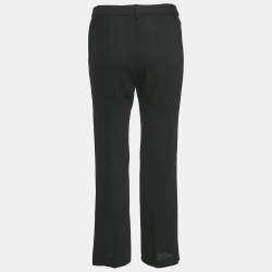 مملوكة مسبقًا Boutique Moschino Black Wool Straight Leg Formal Trousers S