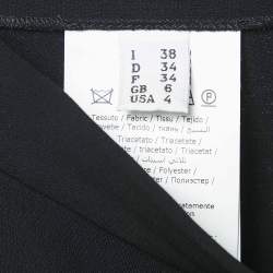 Pre Owned Boutique Moschino Black Crepe Ruffled Mini Skirt S