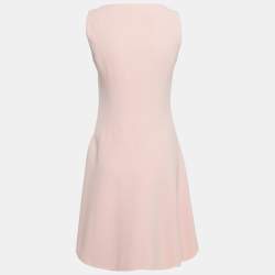 Pre Owned Boutique Moschino Pink/Peach Crepe Sleeveless Short Dress S